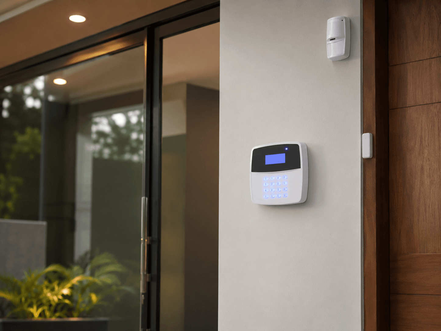 sensor de alarme instalado em imóvel comercial
